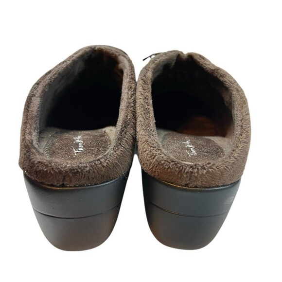 Thom McAn Womens 7.5 Brown Suede Slip On Clogs Shoes - Picture 7 of 11